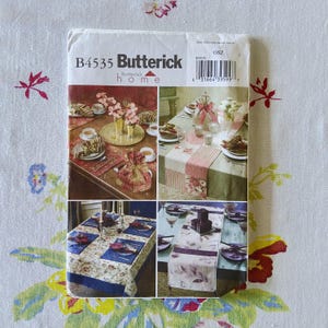 Cartamodello Butterick HOME 4535, completo, non tagliato, con pieghe originali di fabbrica, vintage 2005, per biancheria da tavola e decorazioni.