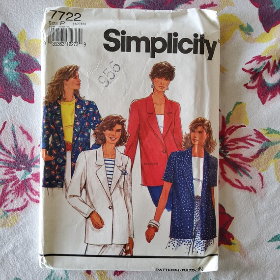 vintage an・an no.38 Simplicity 7722 Complete Uncut Factory Folds Vintage 90s