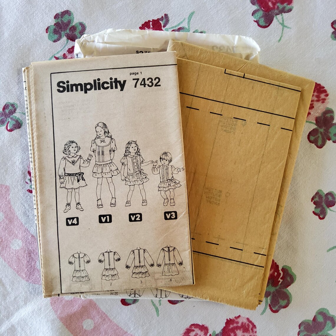 Simplicity 7432 Complete Uncut Factory Folds Vintage 1986 80s Sewing ...
