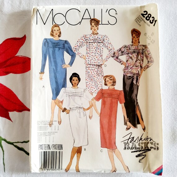Mccalls 2831 Complete Uncut Factory Folds Vintage 80s Sack Style Dress Sewing Pattern Convertible for the 1920s Size 8 10 12 Bust 30.5-34 - Etsy Mccalls 2831 Complete Uncut Factory Folds Vintage 80s Sack Style Dress Sewing Pattern Convertible for the 1920s Size 8 10 12 Bust 30.5-34 - Etsy
