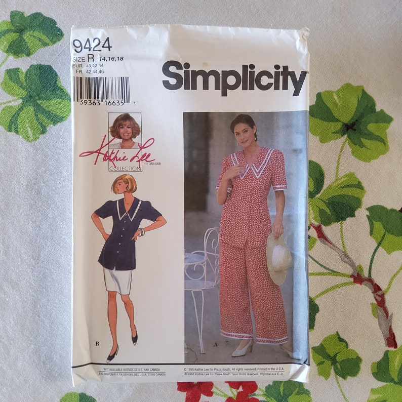 Simplicity Pattern 9423 Simplicity 9424 Complete Uncut Factory Folds Vintage 90s Sewing Pattern ...