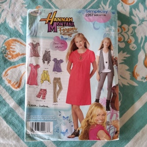 Simplicity 2267 Complete Uncut Factory Folds Sewing Pattern Hannah Montana Forever Capsule Tween Wardrobe Size 7-16 Chest 26-34
