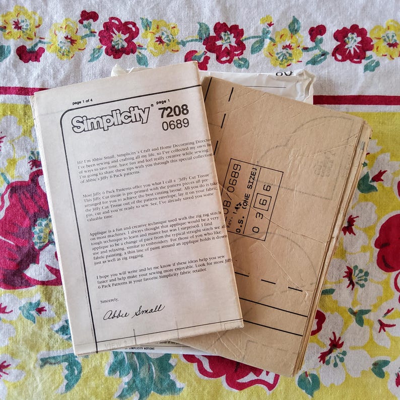 Simplicity Text Simplicity 7208 Complete Uncut Factory Folds Vintage 1991 90s Sewing ...