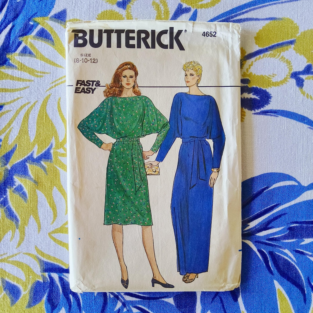 Butterick 4652 Complete Uncut Factory Folds Vintage 80s Sewing Pattern ...