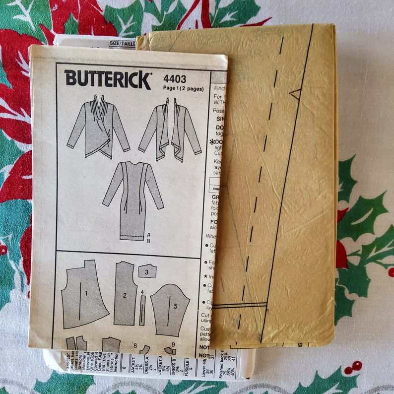 Butterick 4403 Complete Uncut Factory Folds Vintage 80s Sewing Pattern ...