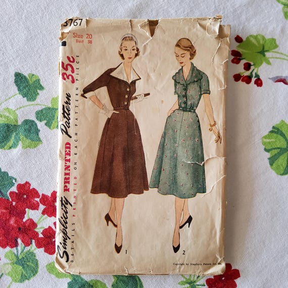 fitted lace wedding dress 1950s Fit And Flare Dress Vogue Paris Original 1004 Sewing Pattern, Cu –  Ian Drummond Vintage main image 1