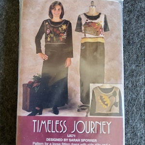 Indygo Junction 571 Timeless Journey Complete Uncut Factory Folds Vintage 90s Dress and Embellished Over Vest
