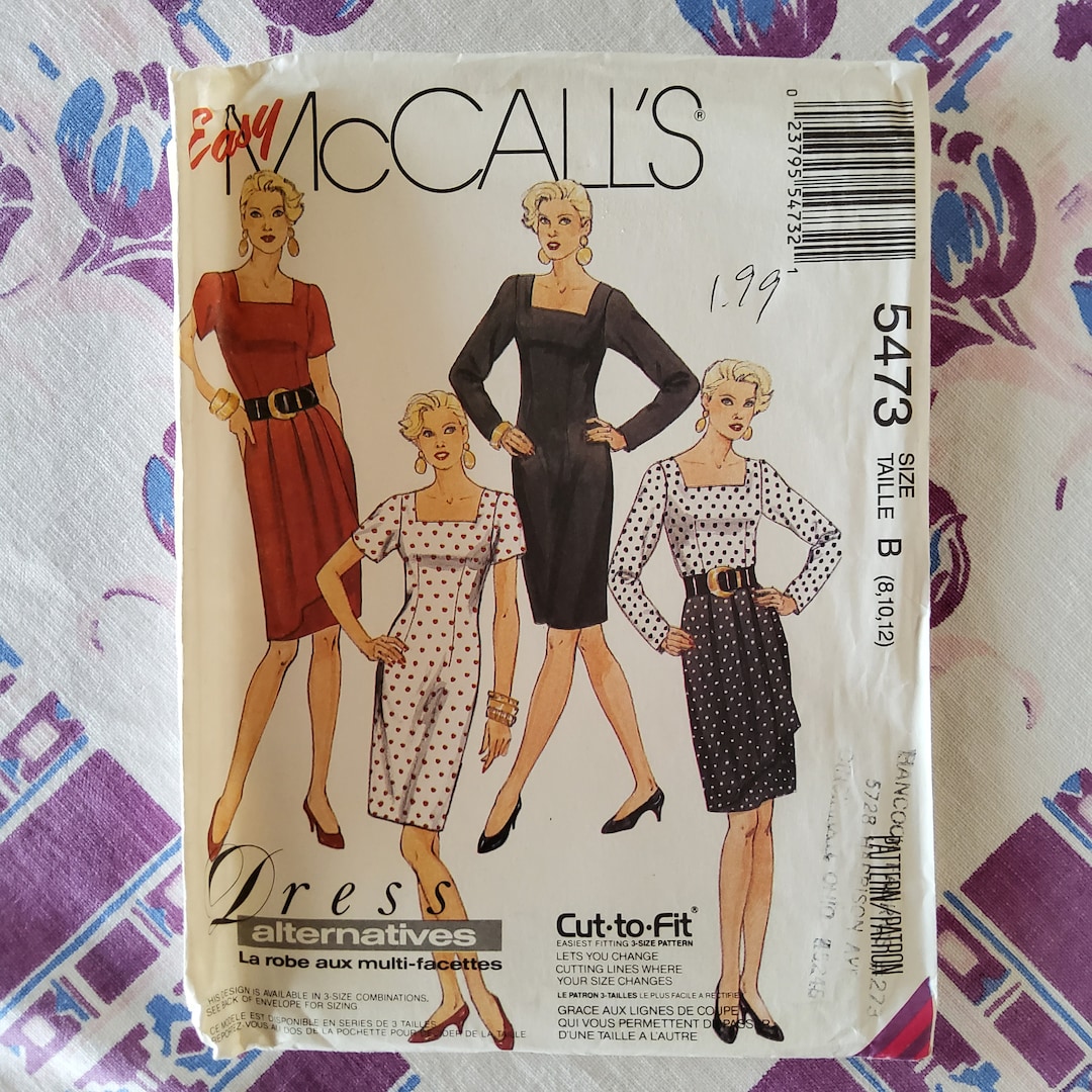 Simplicity 5473 Pattern Mccalls 5473 Complete Uncut Factory Folds Vintage 90s Sewing Pattern ...