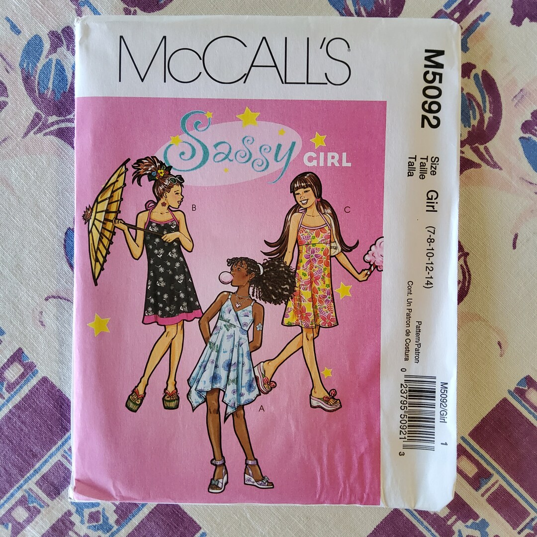 Picture Idea: Mccalls 5092 Complete Uncut Factory Folds Sewing Pattern Sassy Girl