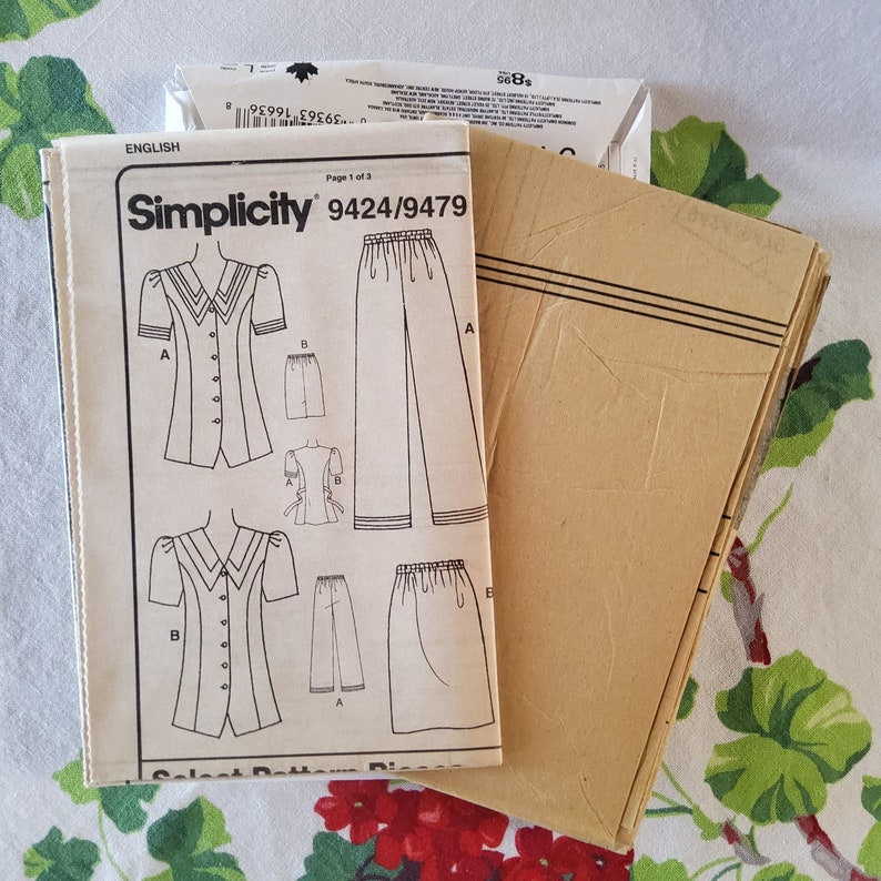 Simplicity Pattern 9423 Simplicity 9424 Complete Uncut Factory Folds Vintage 90s Sewing Pattern ...