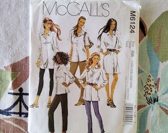 McCalls 6124 Complete Uncut Factory Folds 2010 Sewing Pattern Women&#39;s Classic Princess Seam Blouse or Shirt Dress Multiple Sizes Available