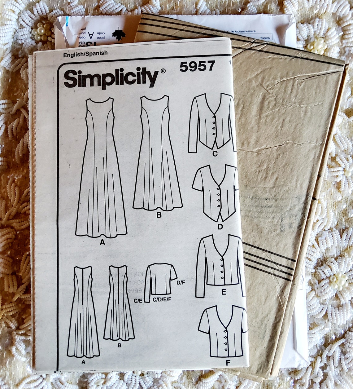 Simplicity 5957 Complete Uncut Factory Folds Modest Dress | Etsy