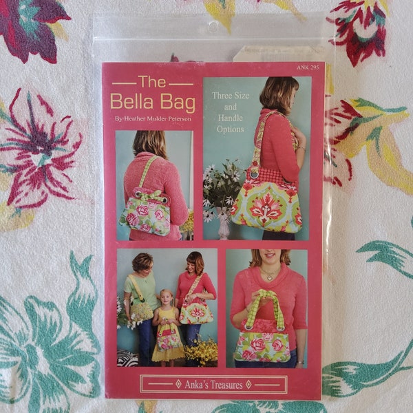 Anka's Treasures ANK295 Complete Uncut Unopened Sewing Pattern The Bella Bag Handbag In Three Sizes and Handle Options Amy Butler Copycat