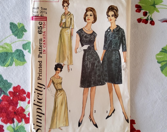 Simplicity Patterns 41 Simplicity 6243 Complete Uncut Factory Folds Vintage 1965 Sewing ...