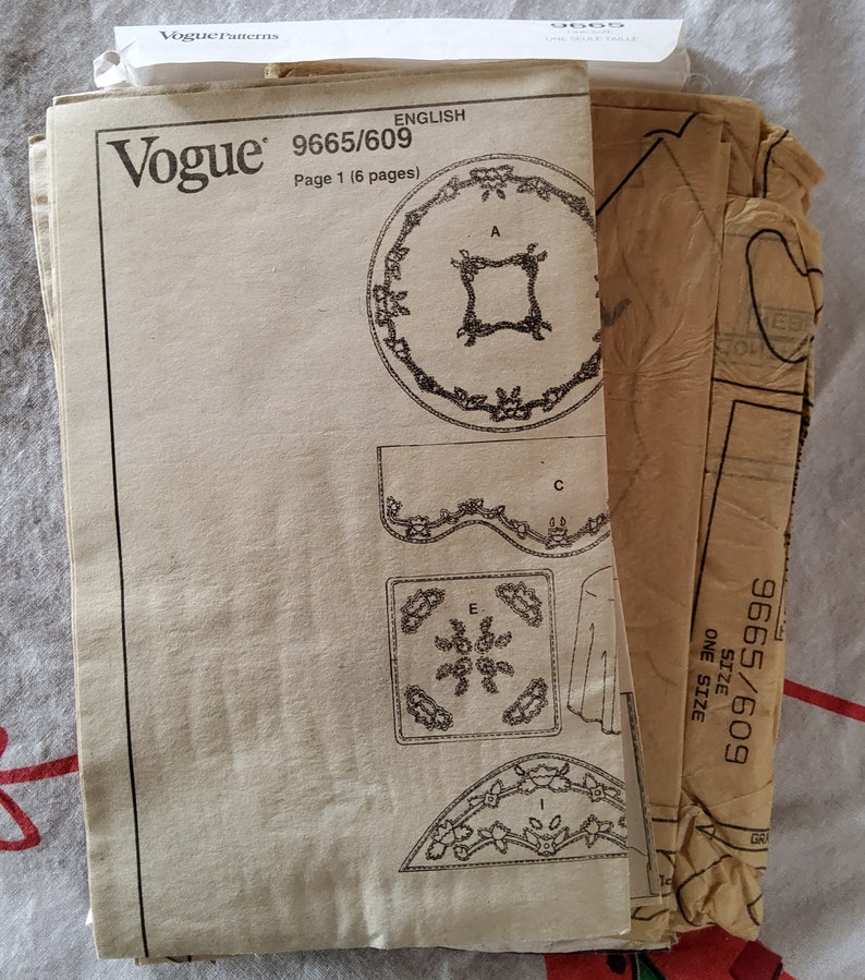 Vogue 9665 Complete Uncut Factory Folds Vintage 90s Patterns for Living ...