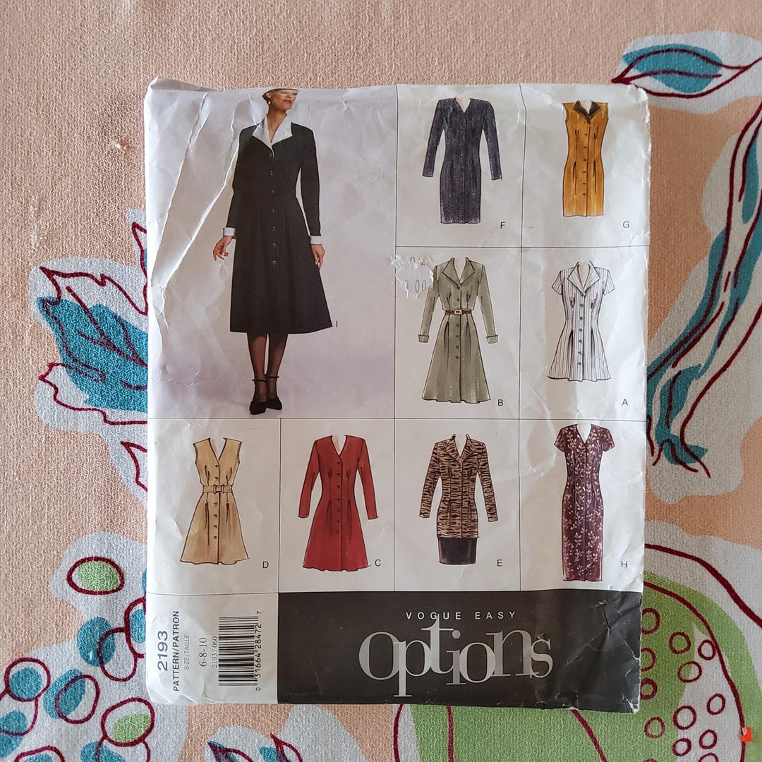 Vogue 2193 Complete Uncut Factory Folds Vintage 1998 90s Sewing Pattern ...