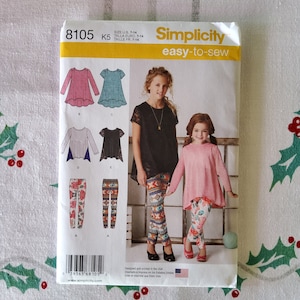  Simplicity 8105 Easy to Sew Girl's and Child's Tunic and Legging  Sewing Pattern, Sizes 7-14 : Arts, Crafts & Sewing