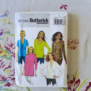 Butterick 5386 Complete Uncut Factory Folds 2009 Sewing Pattern Basic Knit Tees Tops Size 16-24