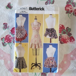 Butterick 6567 Complete Uncut Factory Folds Sewing Pattern Retro Vintage Style Housewife Aprons Xanax In Your Pocket OSFM Sassy Domestic