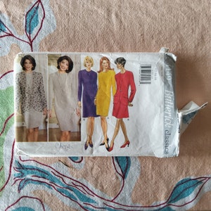 Butterick 4149 Complete Uncut Factory Folds Vintage 90s Sewing Pattern Dress Suit Sheath Dress Single Button Blazer Multiple Sizes Available
