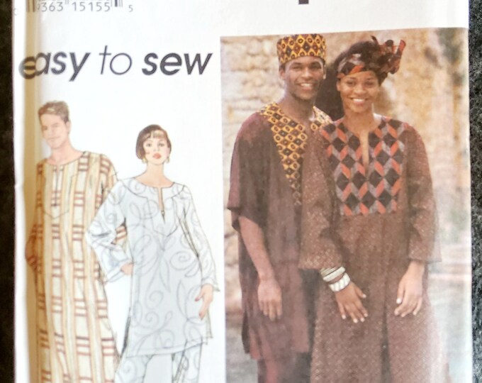 Simplicity 8895 Complete Uncut Factory Folds Vintage 90s Kaftan Loose ...