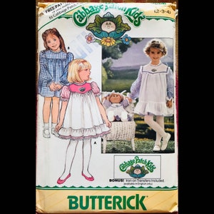 Butterick 3086 & 6826 Plus BONUS Complete Uncut Factory Folds Vintage 80s Cabbage Patch Kids Sewing Patterns Girls and Dolls