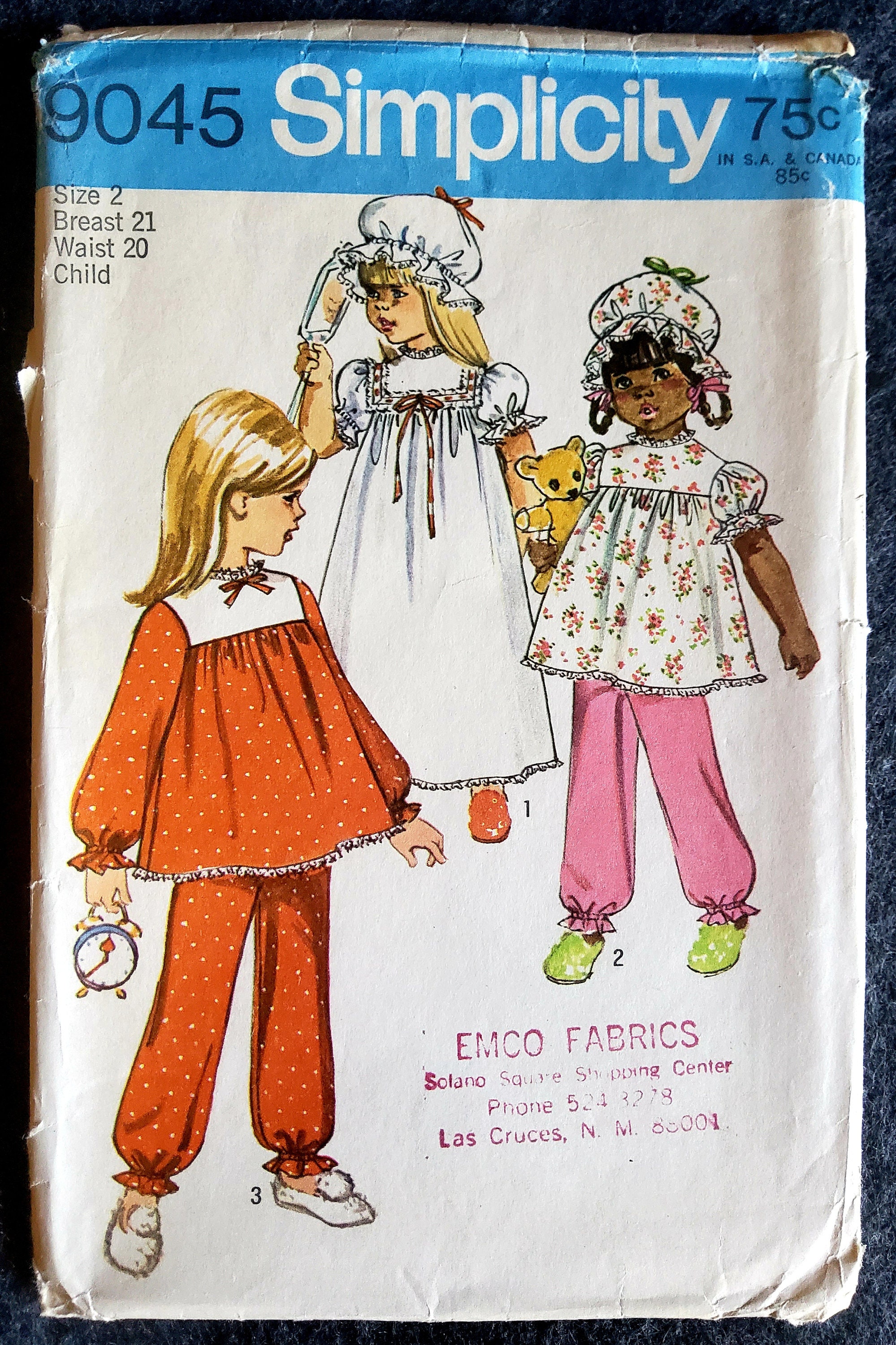 Simplicity 9045 Complete Uncut Factory Folds Vintage 70s Kids