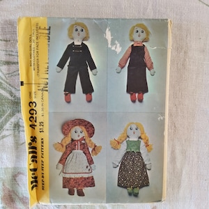 McCalls 4293 Complete Uncut Factory Folds Vintage 70s Craft Pattern These Terrified Dolls Have Seen Some Things