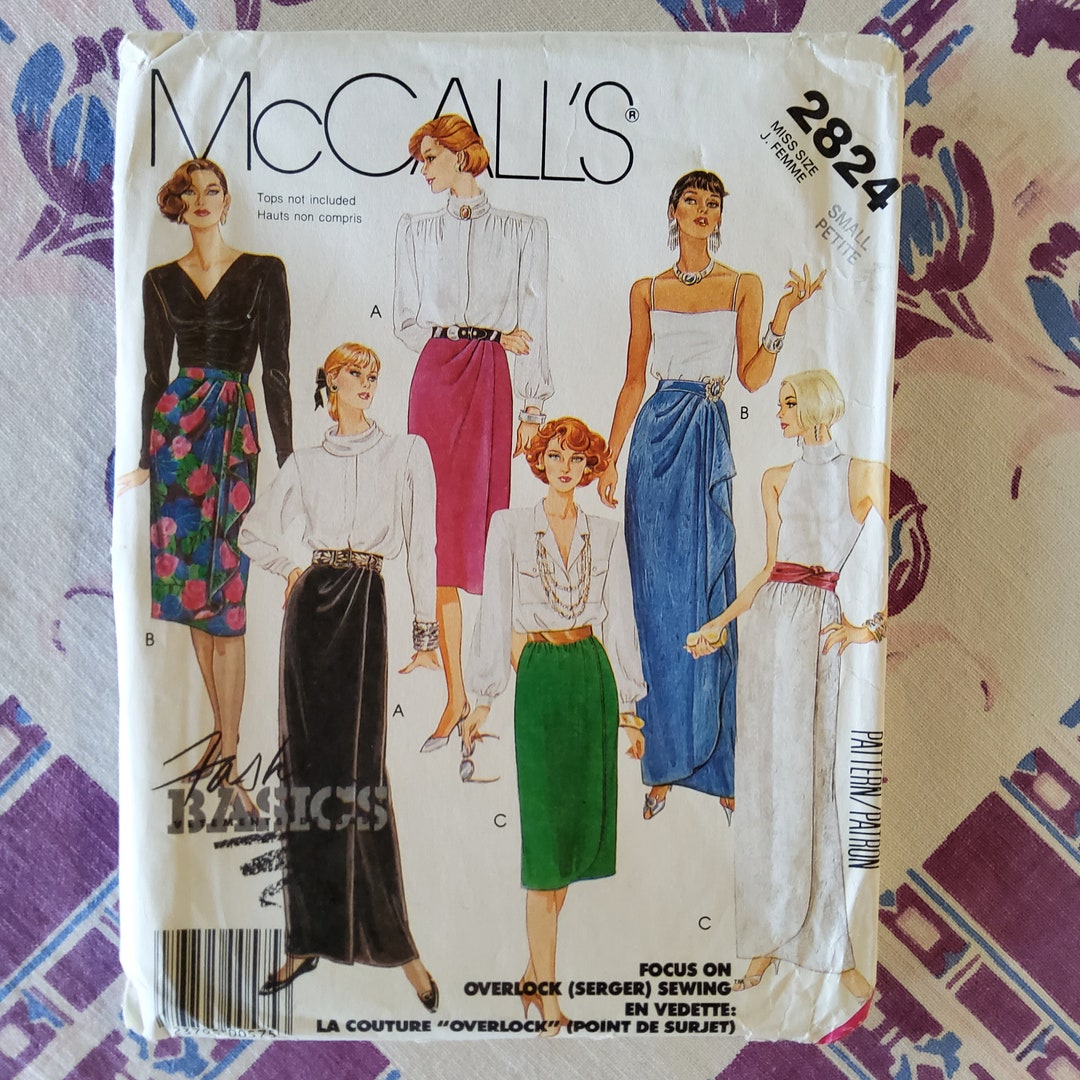 Mccalls 2824 Complete Uncut Factory Folds Vintage 80s Sewing Pattern ...