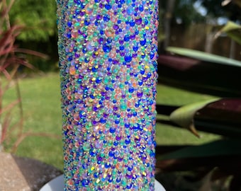 One of a kind 20oz stainless steel tumbler blinged with the Ice Queen mix!