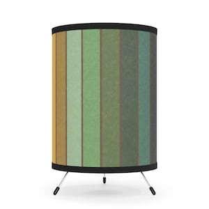 Tripod Lamp with High-Res Printed Shade, US\CA plug Home Decorating Multi color Farm House Colors Nature Shades Small Tables Stripes
