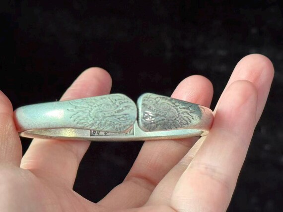 White copper Cuff Bangle Bracelet,Adjustable Bang… - image 11