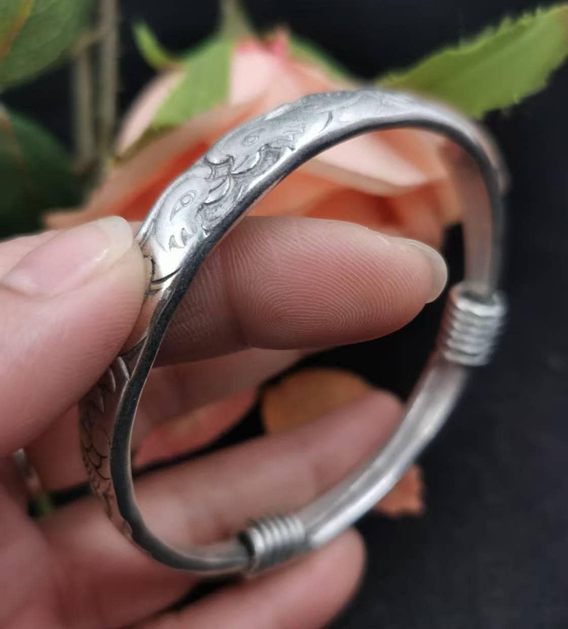 Laos silver bracelet - Etsy 日本