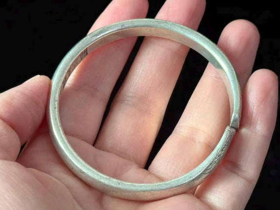 White copper Cuff Bangle Bracelet,Adjustable Bang… - image 7