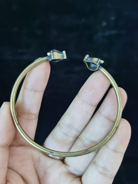 Solid Pure Copper fox Head Face Cuff Copper Arthr… - image 7