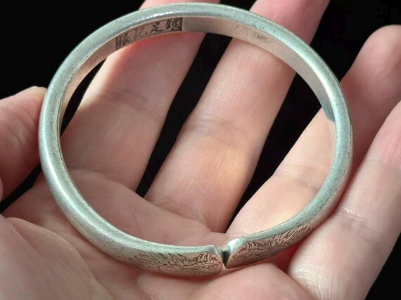 White copper Cuff Bangle Bracelet,Adjustable Bang… - image 9