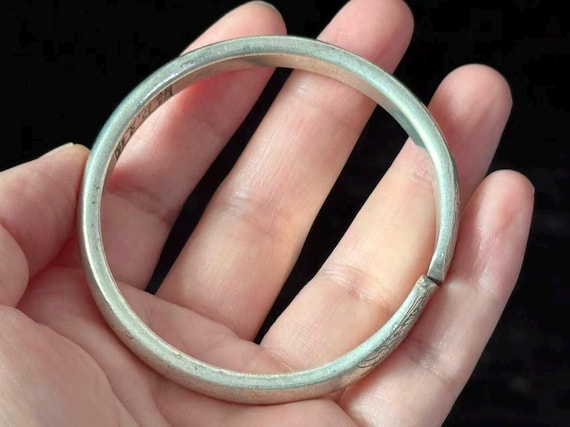 White copper Cuff Bangle Bracelet,Adjustable Bang… - image 2