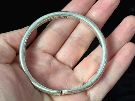 White copper Cuff Bangle Bracelet,Adjustable Bang… - image 4