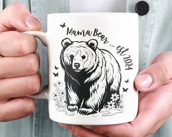 Mama Bear Mug Custom Mama Mug Est Mama Bear Gifts Personalised Mama Mug First Time Mom Gift Baby Shower Present Mothers Day Gift From Kids