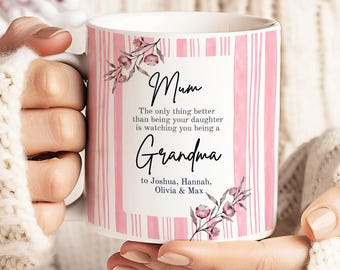 Taza de café "Regalo para mi mamá" Regalo de hija Lo único mejor que ser tu hija Primer regalo del Día de la Madre para la abuela Nueva abuela