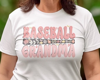 Baseball Grandma Shirt Sports Grandma Shirt Floral Baseball Bat Game Day Shirt Baseball Season Tee Cute Grandma Shirt Gift for Grandma