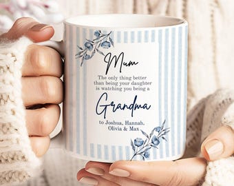 Taza de café "Regalo de hija para mamá" "Lo único mejor que ser tu hija" Primer regalo del Día de la Madre para la abuela Regalo para la abuela primeriza