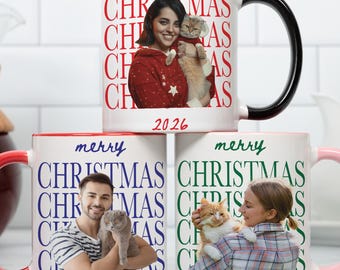 Cat Photo Mug Personalised Christmas Mug Custom Cat Picture Mug Cat Mom Cat Dad Coffee Mug Gift For Cat Parents