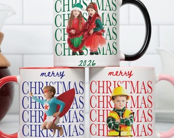 Baby Face Mug Personalised Christmas Coffee Mug Grandkids Picture Mug Family Photo Christmas Gift For Grandparents