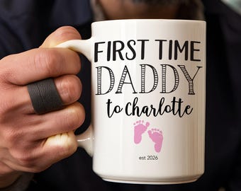 Personalised New Dad Gift From Wife Custom 1st Fathers Day Coffee Mug From Baby First Time Dad Gift First Time Daddy Gift Promoted To Dad