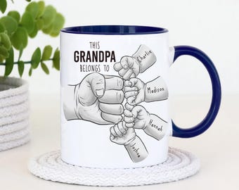 Personalised Grandpa Mug Gift From Grandkids Custom Grandpa Mug Papa Mug Great Grandpa Gift Fathers Day Mug Grandad Gift Grandpa Birthday