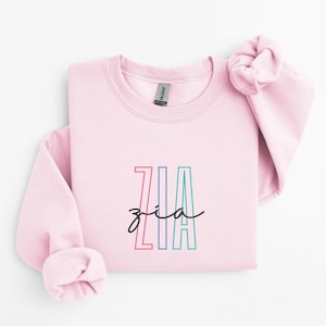 Zia Sweatshirt First Time Zia Gift From Niece Nephew Promoted To Auntie Zia Birthday Gift Zia Sweater Auntie Announcement Sister To Auntie