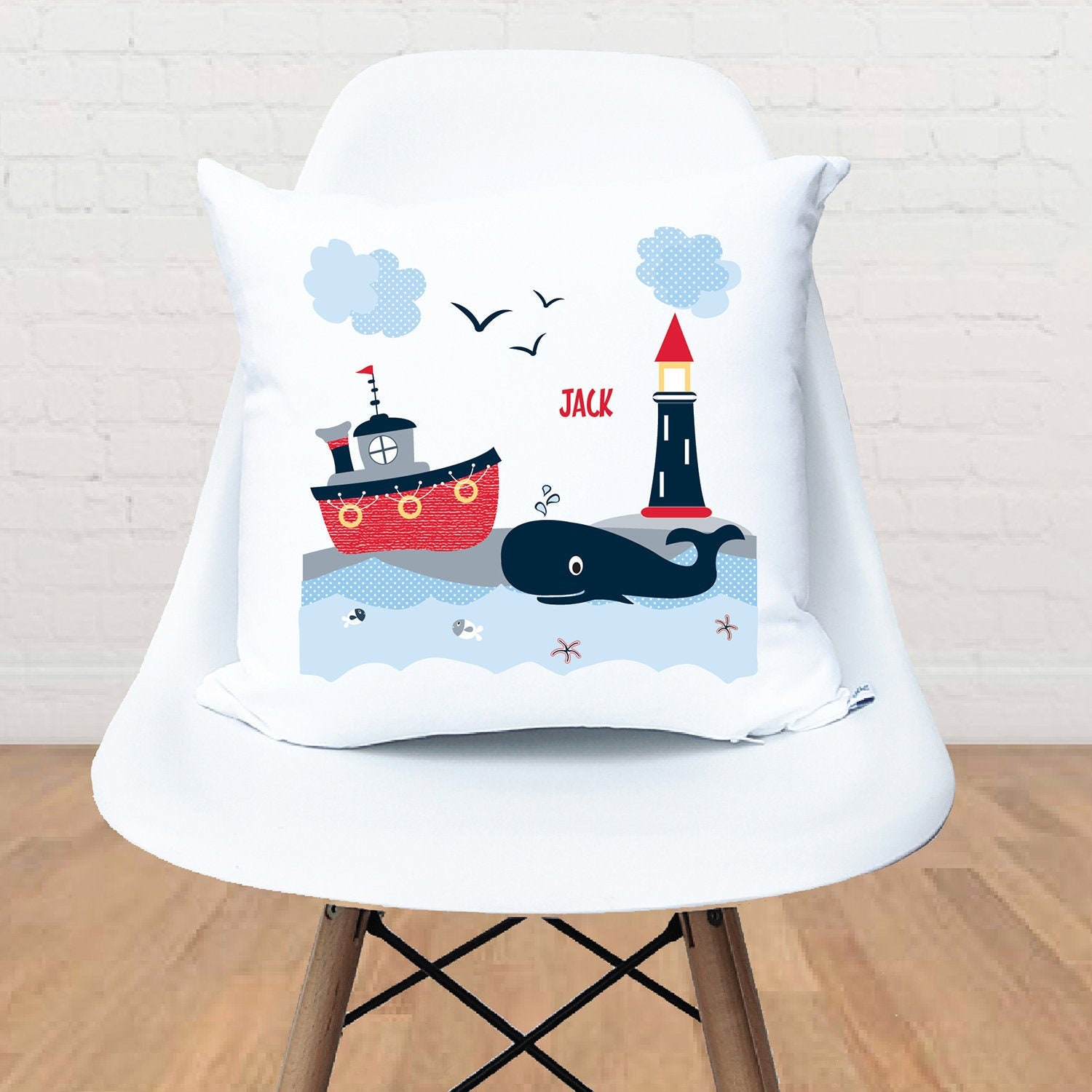 Nautical Nursery Decor Boys Name Pillow Boys Name Cushion