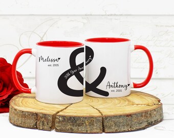 Taza De 20 Aniversario Personalizada 'Señora Y Señor' | Regalo Caja De Dinero Y Amor