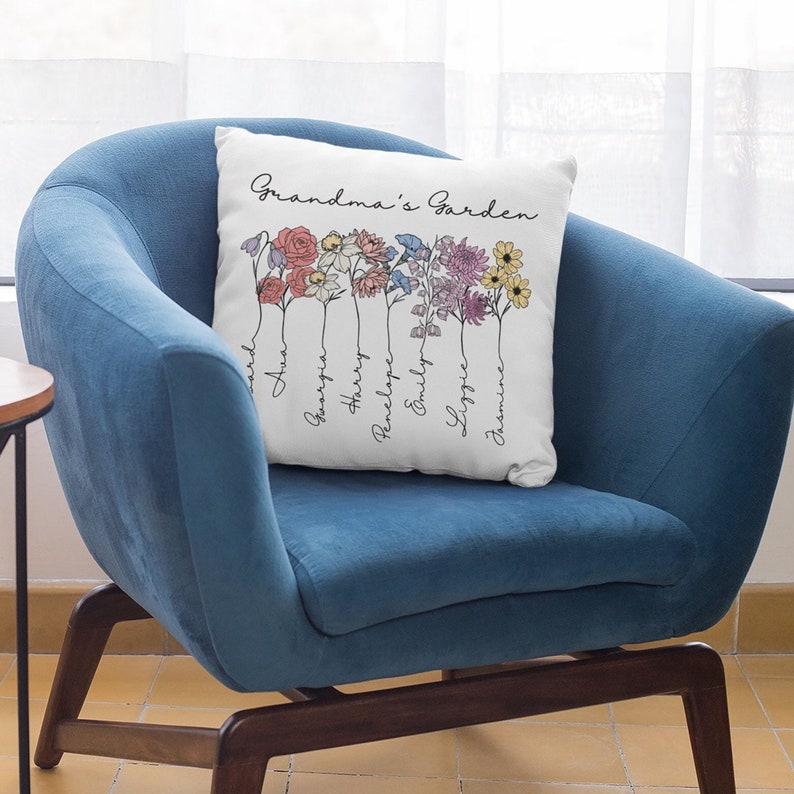 Custom Grandma's Pillow Grandma's Garden Pillow Etsy Australia